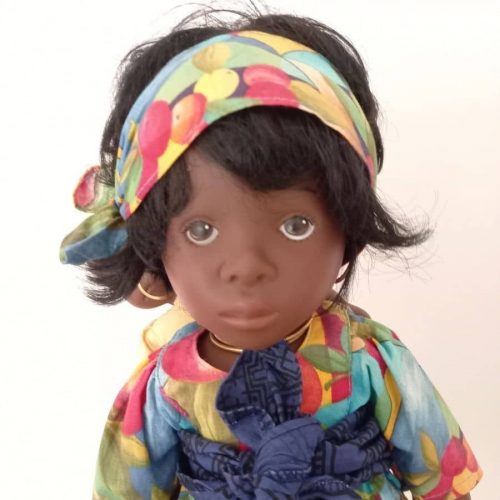 Photo du visage de la poupée africaine de sylvia natterer pour Götz
