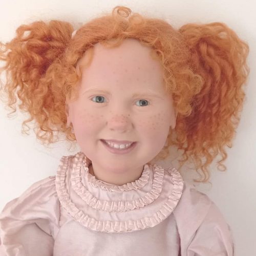 Photo du visage de la poupée Capucine de Anne Mitrani pour Götz
