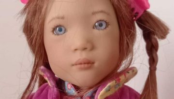 Photo du visage de la poupée Kitti d'Annette Himstedt