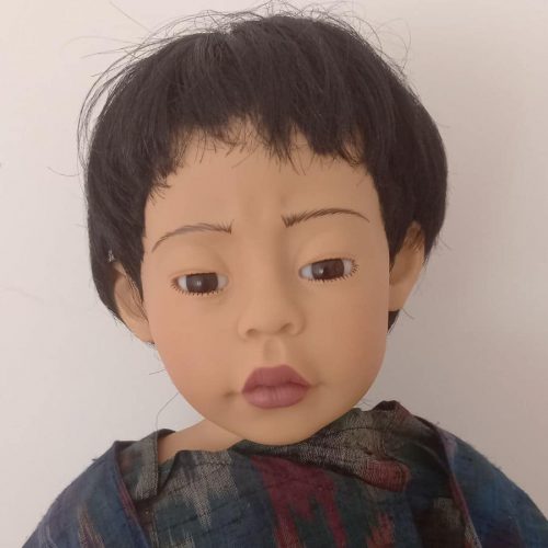 Photo du visage de la poupée Kim de Philip Heath pour Götz