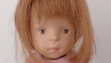 Photo du visage de la poupée Minouche de Sylvia Natterer