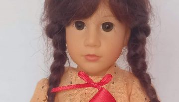 Photo du visage de la poupée Gunhild de Sissel Skille pour Gotz