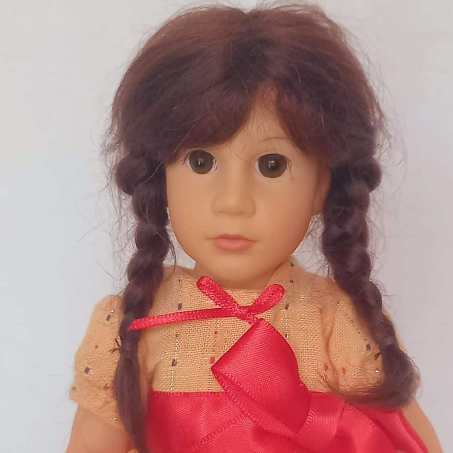 Photo du visage de la poupée Gunhild de Sissel Skille pour Gotz